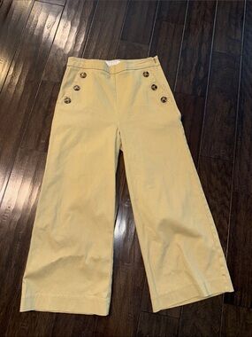 Primark Khaki Wide-Leg Button Detail Pants Cullotte size 6